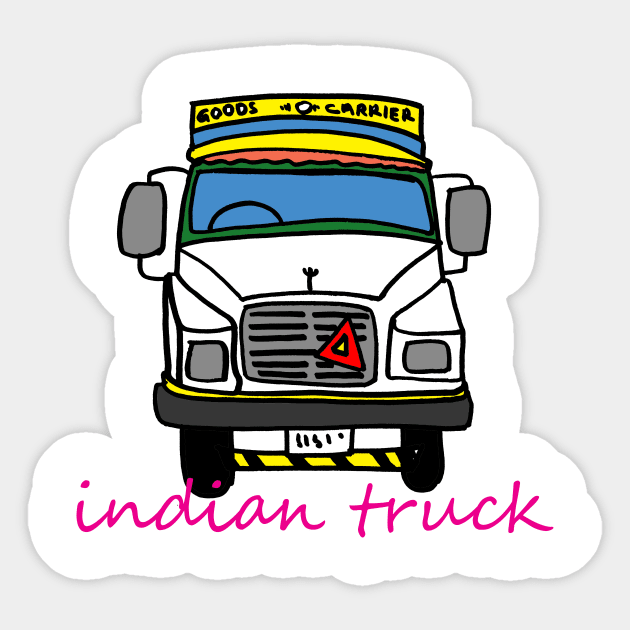 indian truck Sticker by Pradeeshk